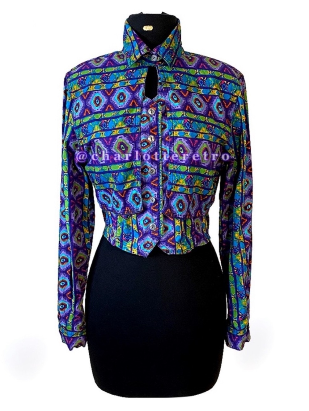 vtg Western Rodeo Cropped Bolero Shirt Shacket